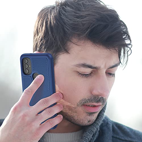 Motorola Moto G Power 2022 Case: Heavy Duty Dual Layer Navy Blue Cover
