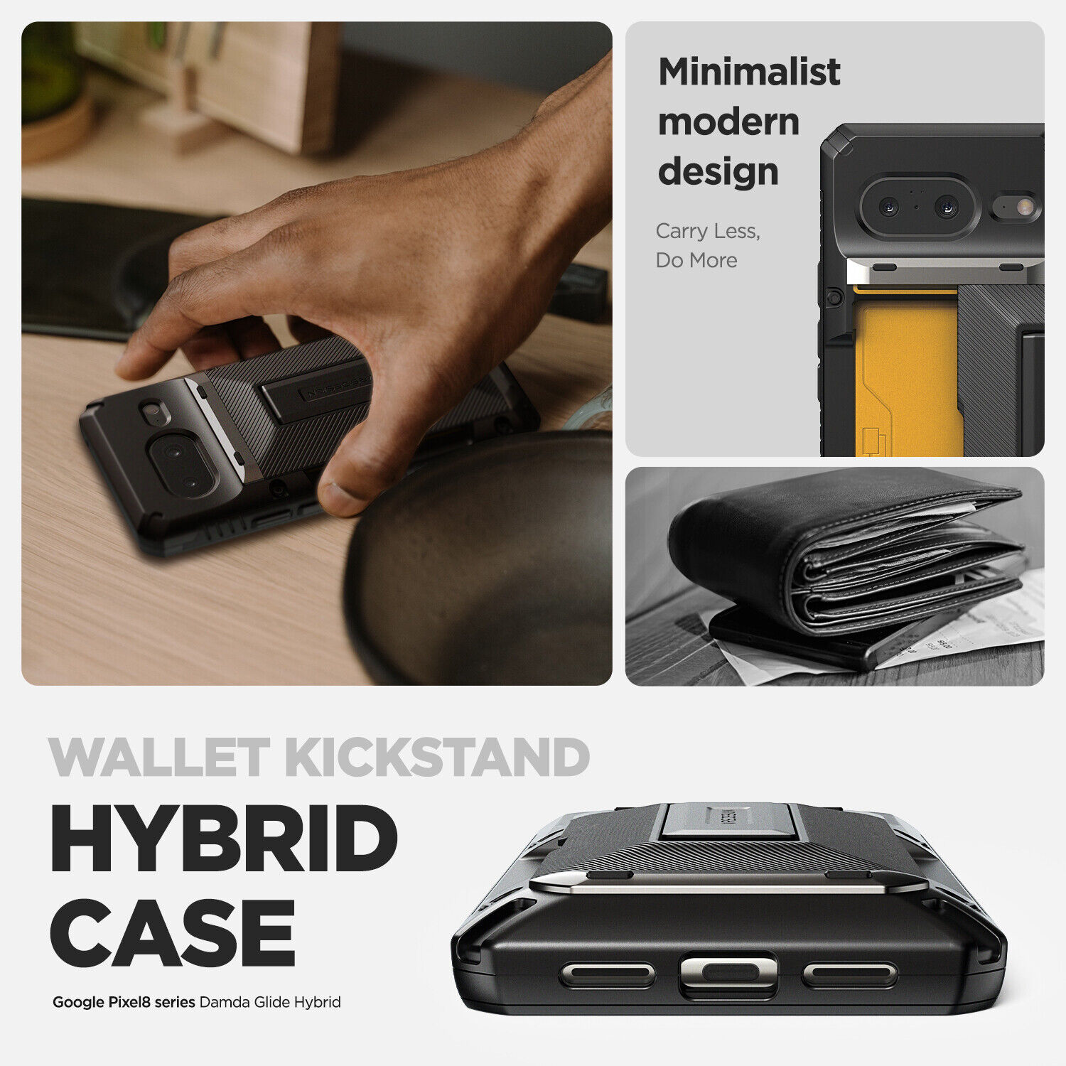 VRS Wallet Cover Kickstand for Google Pixel 8 / 8 Pro