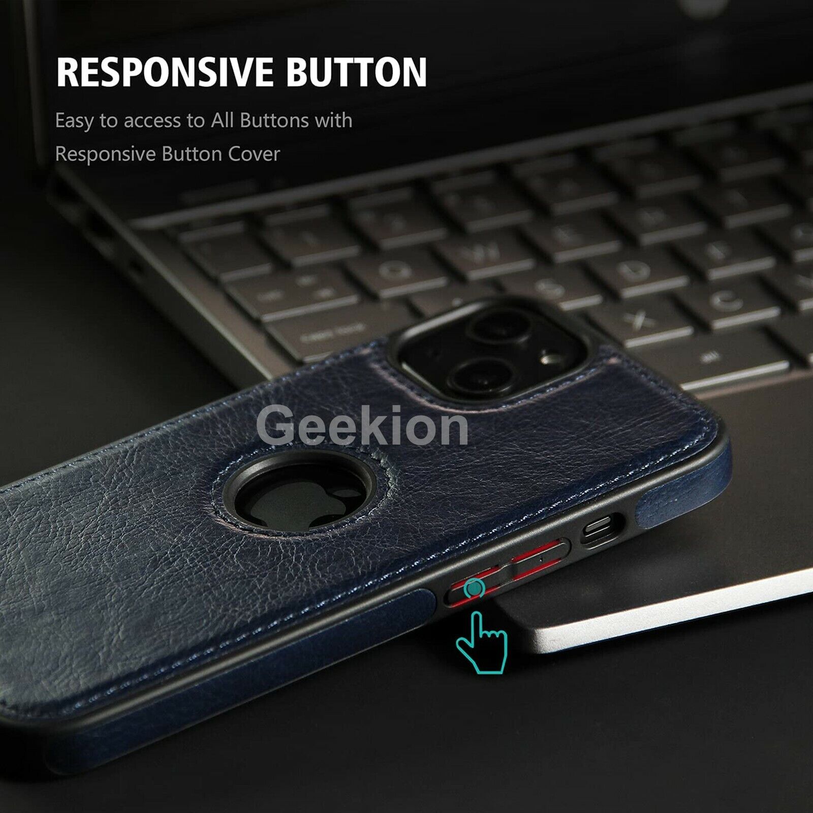 Leather Shockproof Cover for Apple iPhone 15-11 Pro