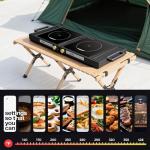 MOMOKOVA 1800W Double Induction Cooktop with Timer