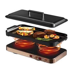Rose Gold 2 Burner Portable Induction Cooktop