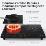 Waatfeet Portable Double Induction Cooktop with Timer
