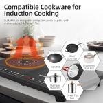 Waatfeet Portable Double Induction Cooktop with Timer