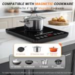 AMZCHEF Portable 1800W Induction Cooktop with Timer