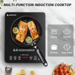AMZCHEF Portable 1800W Induction Cooktop with Timer