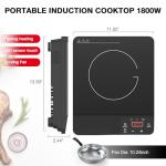 Nafewin 1800W Portable Induction Cooktop with Timer