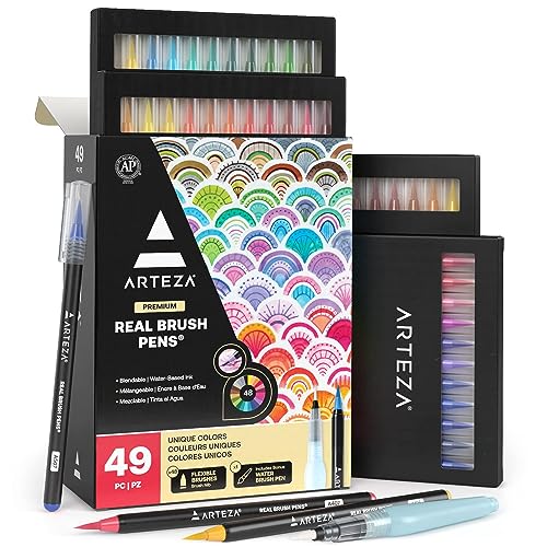 Arteza 48-Color Real Brush Marker Set