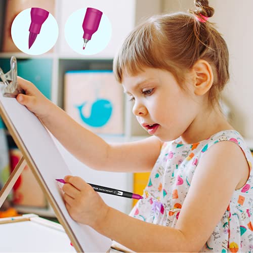 24-Color Dual Tip Watercolor Brush Pens Set