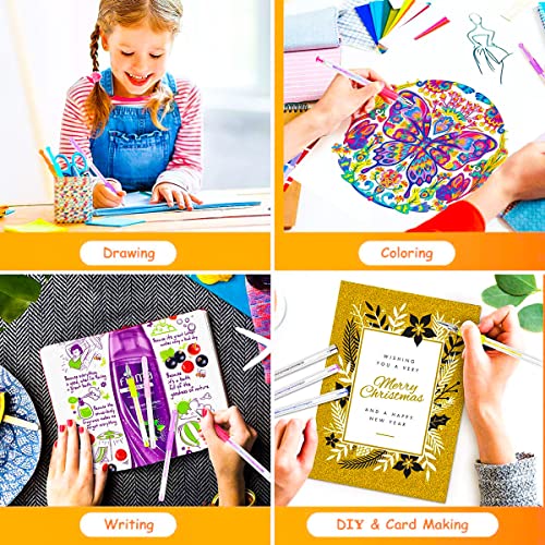 122-Pack Gel Pens for Adult Coloring and Crafts