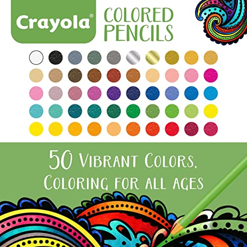 Crayola 50 Vibrant Colored Pencils Set