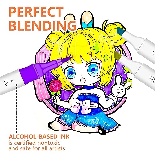 RESTLY 120 Dual Tip Alcohol Markers Set