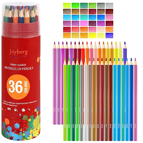 36-Pack Watercolor Pencils for Creative Adventures