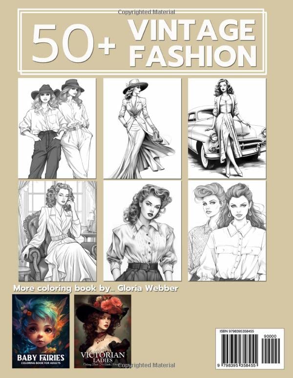 Beautiful Grayscale Fashion Coloring Book for Women