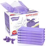 Lavender-Scented Disposable Diaper Bags with Ties