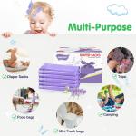 Lavender-Scented Disposable Diaper Bags with Ties