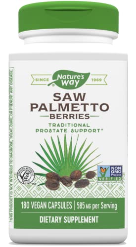 Saw Palmetto Berries 585 mg, 180 Capsules