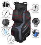 Snake Eyes SE500 Golf Cart Bag - Black/Gray