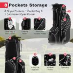 Lightweight Golf Stand Bag with 6 Dividers & 8 Pockets