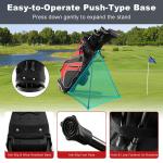 Lightweight Red Golf Stand Bag with 6 Dividers