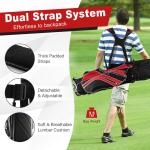 Lightweight Red Golf Stand Bag with 6 Dividers