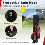 Lightweight Red Golf Stand Bag with 6 Dividers