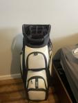 Ghost Golf Cart Bag - Black & White, 14-Way Divider