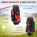 Molded Lock Top Golf Cart Bag with 14 Dividers