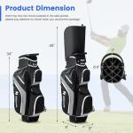 Lightweight 14-Way Golf Stand Bag with Strap