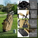 KVV Lightweight Golf Stand Bag with 7 Dividers