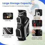Lightweight 14-Way Golf Stand Bag with Strap