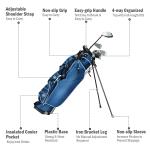 Blue Golf Stand Bag with 4-Way Divider