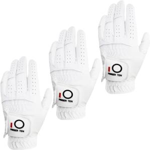 FINGER TEN All Weather Golf Gloves 3 Pack
