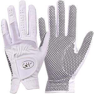 GH Women's White Leather Golf Gloves - Pair