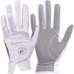 GH Women's Leather Golf Gloves - White Pair