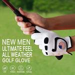 Men's Golf Gloves 3 Pack with Ball Marker