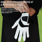 FINGER TEN Men's Leather Golf Gloves with Ball Marker