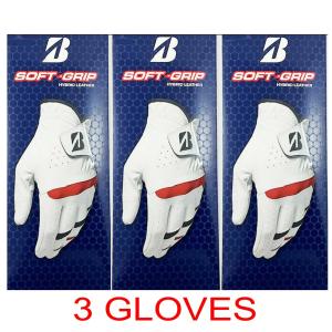Bridgestone Men's Soft-Grip Golf Gloves 3-Pack