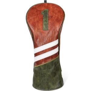 Classic Brown Golf Club Driver Head Cover Set