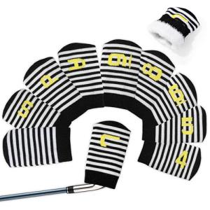 PGM 10-Pack Golf Iron Head Covers - Black