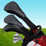 3-Piece Neoprene Golf Club Headcover Set - Black