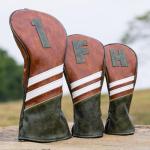 Classic Brown Golf Club Driver Head Cover Set