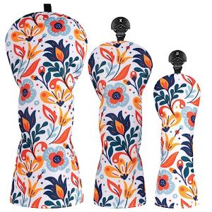 Floral Golf Club Headcovers - 3 Pack Set