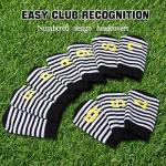 PGM 10-Pack Golf Iron Head Covers - Black