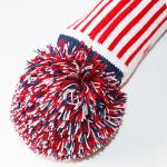 US Flag Knit Pom Pom Golf Head Cover Set