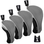 Andux 4 Mesh Golf Club Head Covers with Tags