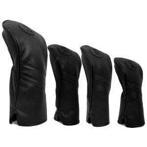 Vintage Leather Golf Club Head Covers Set