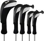 5-Pack Golf Club Head Covers for Woods & Hybrids