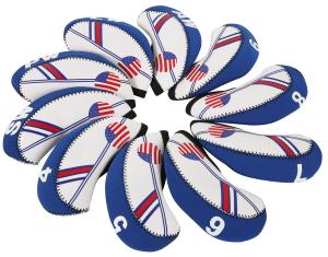 USA Flag Golf Head Covers - Set of 10