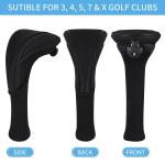 3-Piece Golf Club Head Covers Set for Drivers
