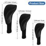 3-Piece Golf Club Head Covers Set for Drivers